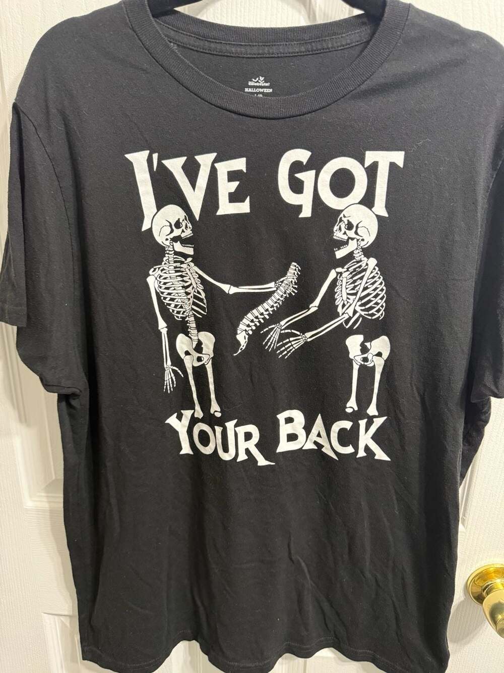 Way to Celebrate! Halloween I've Got Your Back T-Shirt Size L Black